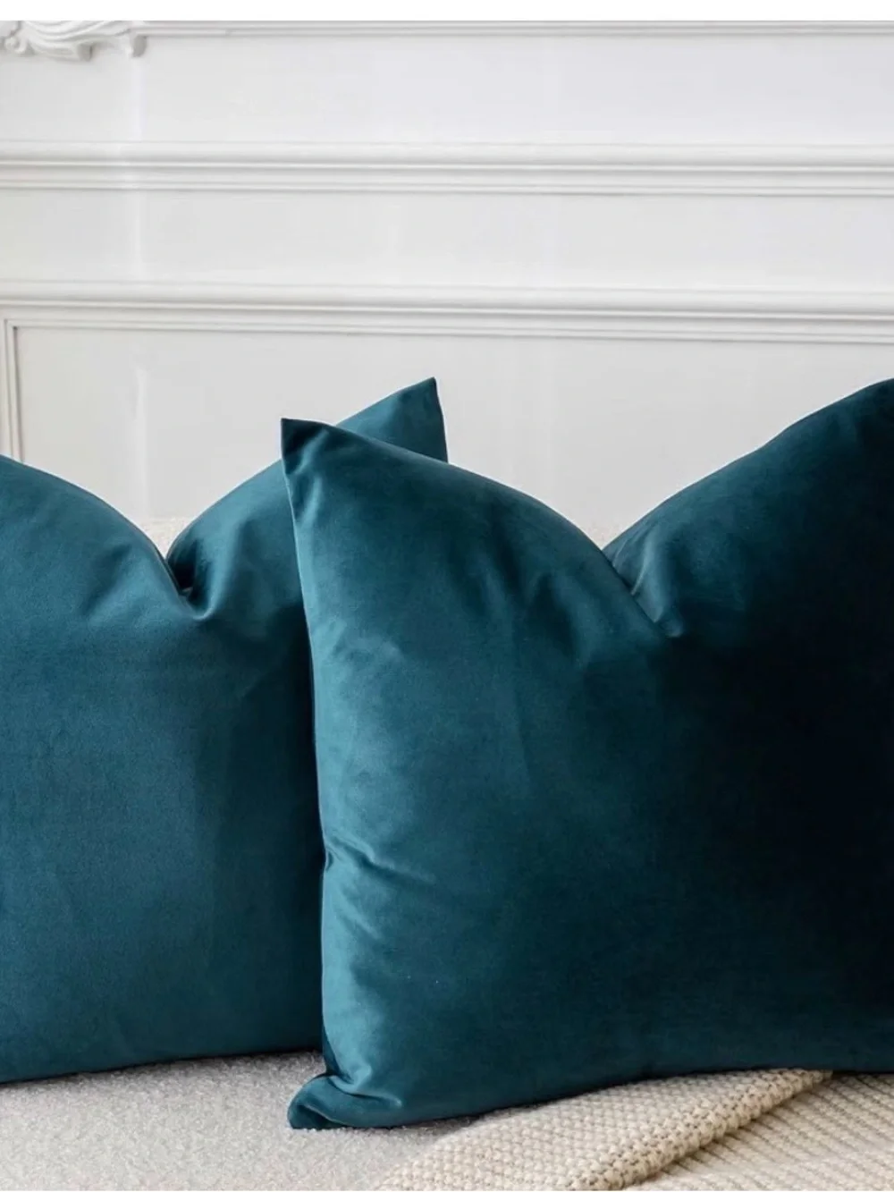 Teal /Peacock Blue Pillow Covers
